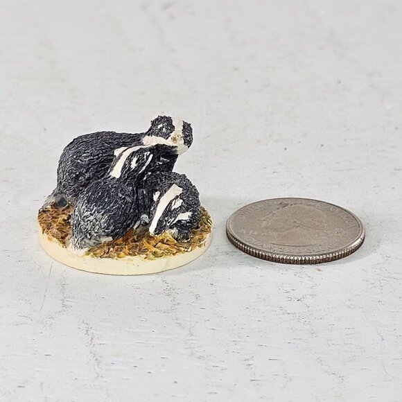 Peter Fagan Badger Family Figurine Collectible Miniature Wildlife Sculpture - Picture 8 of 8